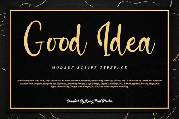 Good Idea: A Playful Handwritten Script for Creative Brands