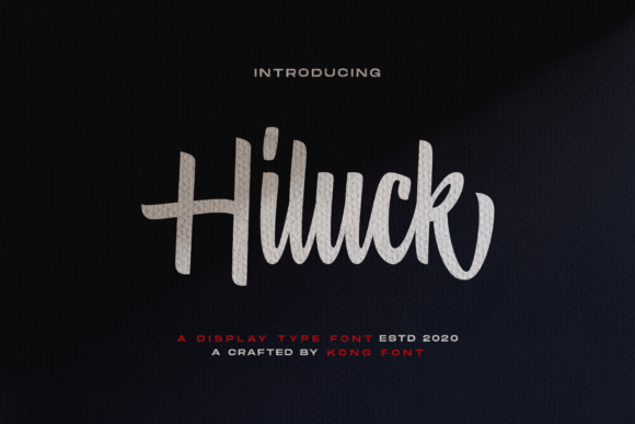 Hiluck: A Handwritten Script Font for Authentic Design