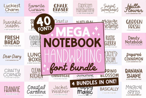 Mega Notebook Handwriting Bundle: Your New Favorite Creative Font