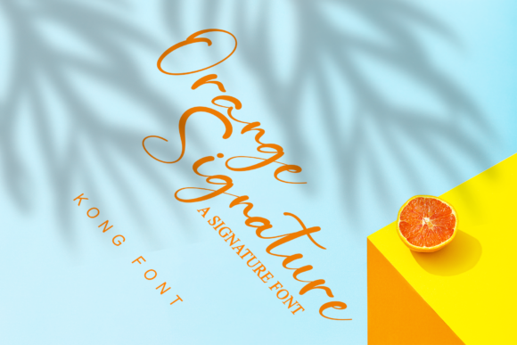 Orange Signature: A Playful Script for Modern Designs
